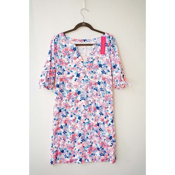Lilly Pulitzer Dresses & Skirts - Lilly Pulitzer Easley short sleeve Dress Resort White Party Like a Lobstar M